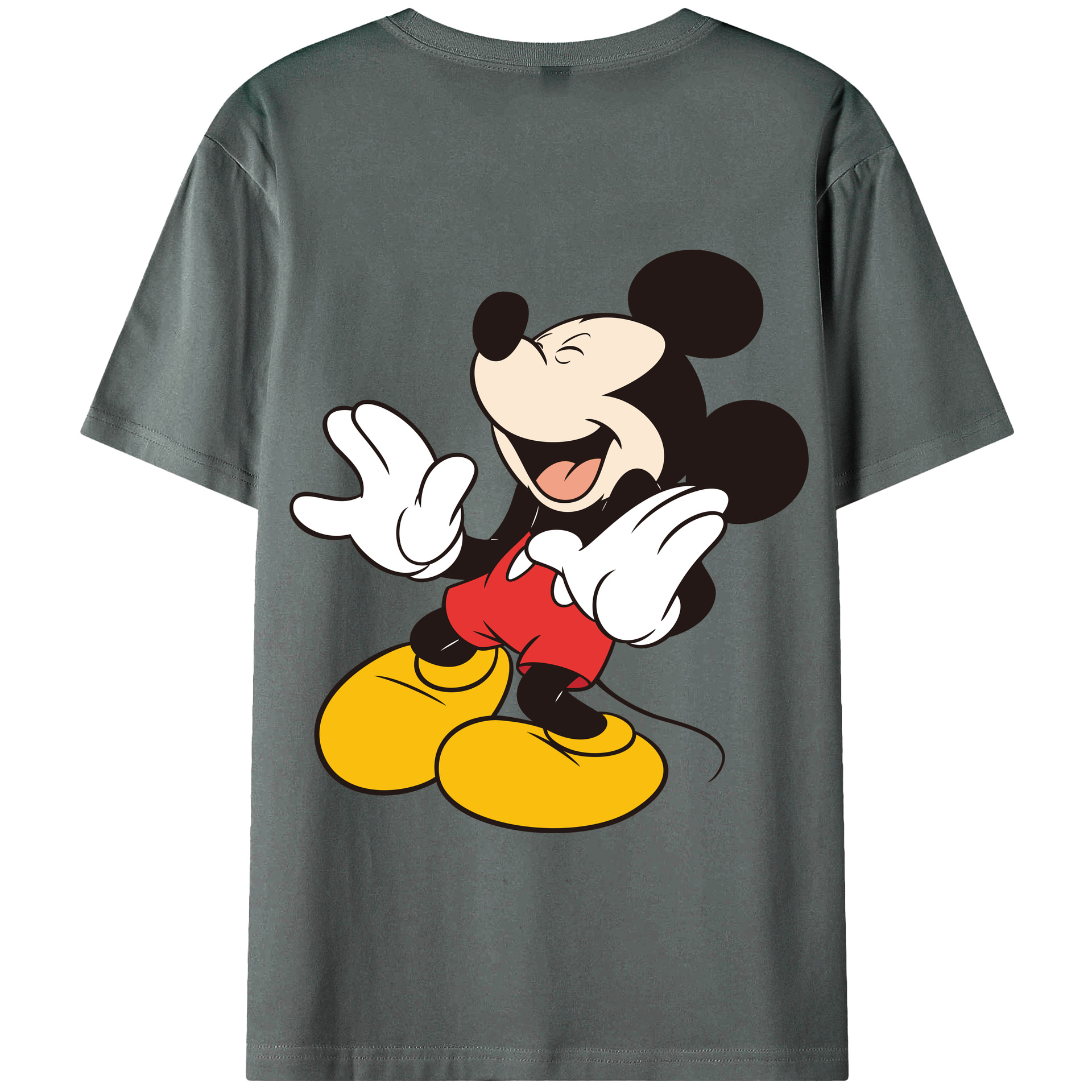 （画像用） ミッキーマウス Mickey Mouse 綿100％半袖Tシャツ（背面プリント）